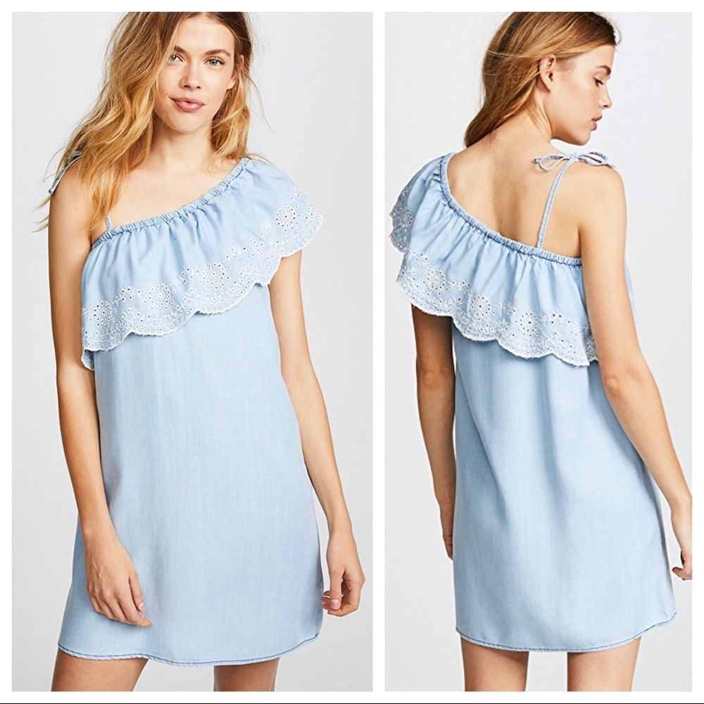 BB Dakota Chambray Embroidered‎ Eyelet Izzy Chambray Dress XS